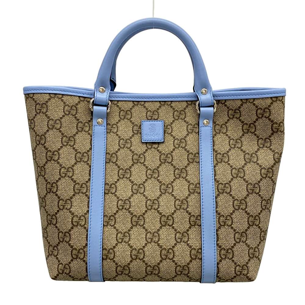 Gucci Childrens/GG Supreme Tote Bag 297557 Gray Light Blue PVC Leather